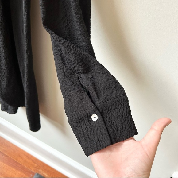 Zara black hooded tie front viscose duster - Picture 3 of 11